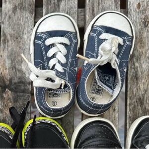 Kids Navy Converse Sneakers